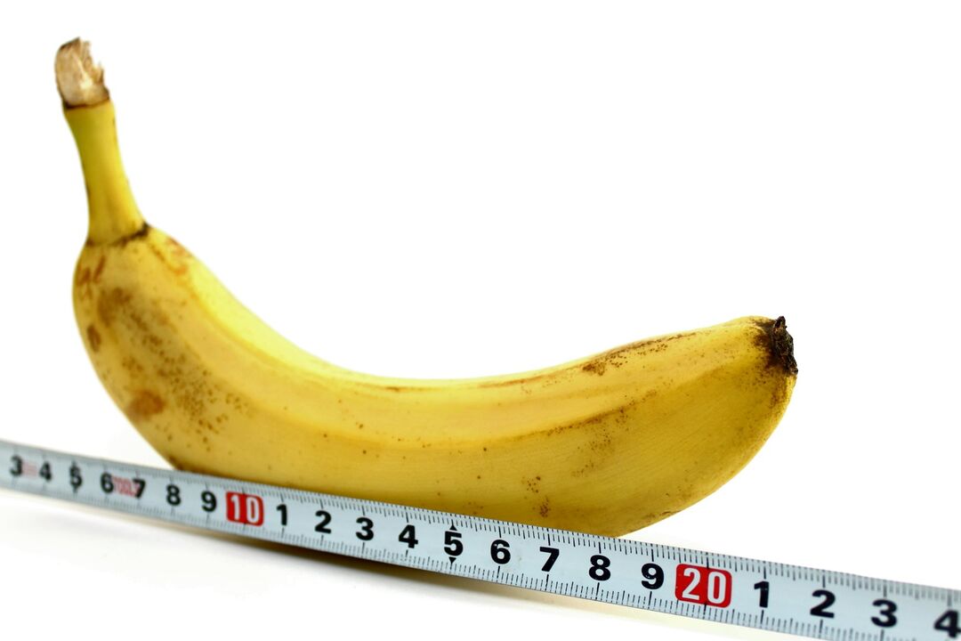 Veličina penisa na primjeru banane